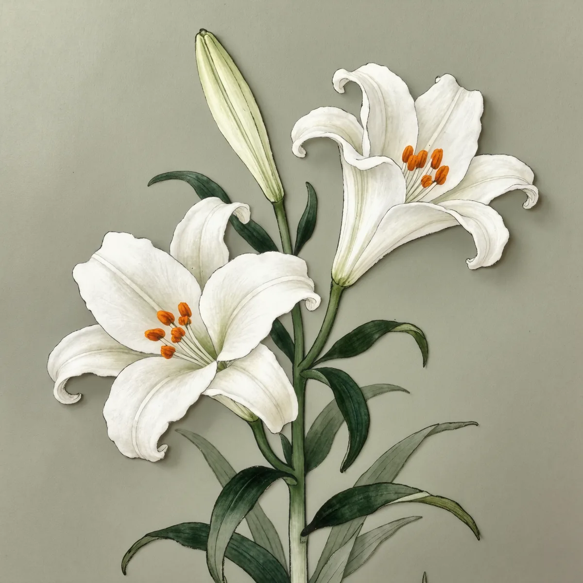 An illustration of lilies